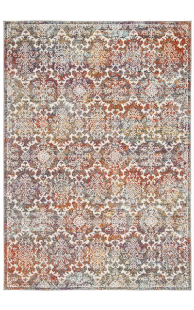 Madison MAD945R Light Grey - Rust Area Rug