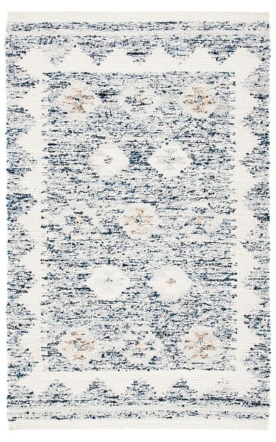 Manhattan Man351A Ivory - Blue Area Rug
