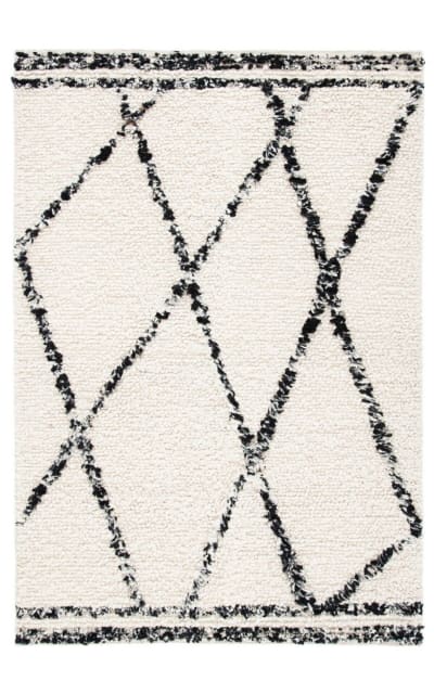 Manhattan Man352A Ivory - Black Area Rug