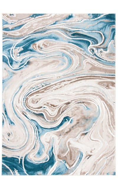 Meadow Mdw553B Beige - Blue Area Rug