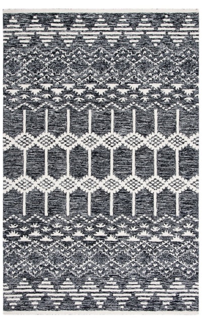 Metro Met253Z Black - Ivory Area Rug