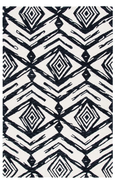 Metro Met402Z Black - Ivory Area Rug