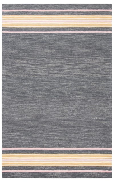 Metro Met611H Charcoal - Pink Area Rug