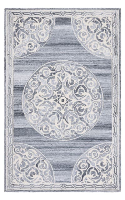 Metro Met983F Grey - Ivory Area Rug