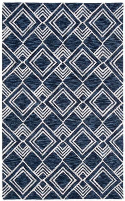 Micro-Loop Mlp154N Navy - Ivory Area Rug