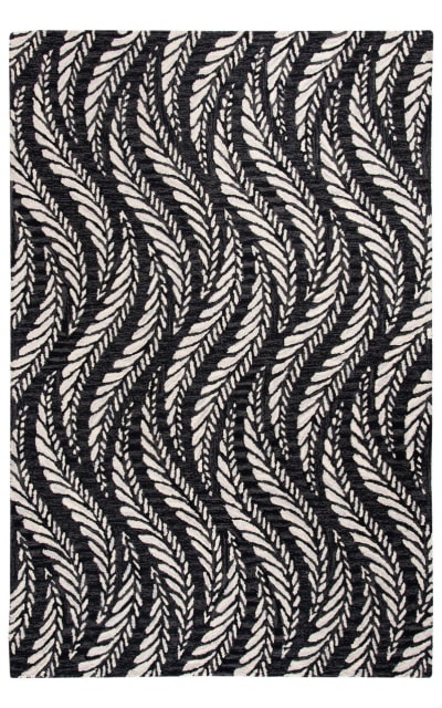 Micro-Loop Mlp170H Charcoal - Ivory Area Rug