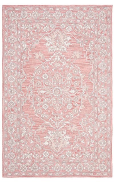 Micro-Loop Mlp504U Pink - Ivory | Rug Studio