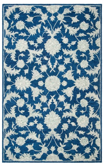 Micro-Loop Mlp506N Navy - Grey Area Rug