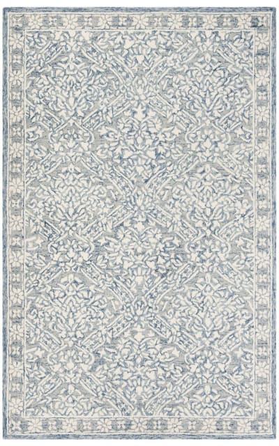 Micro-Loop Mlp510M Blue - Ivory Area Rug