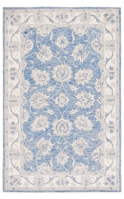 Micro-Loop Mlp536M Blue - Ivory Area Rug