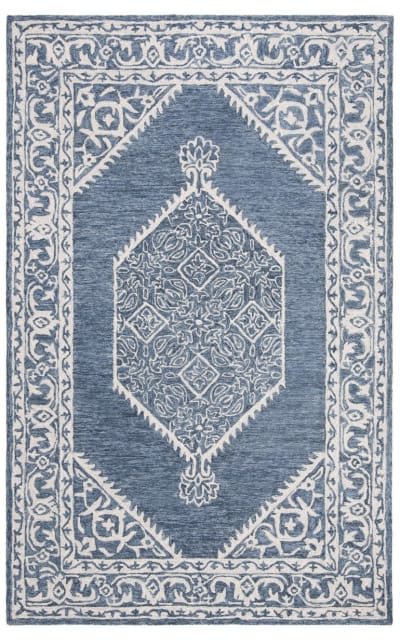 Micro-Loop Mlp605M Blue - Ivory Area Rug