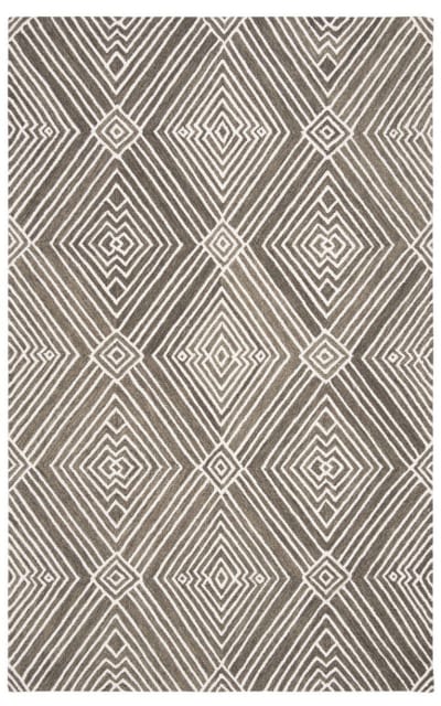 Micro-Loop Mlp608F Dark Grey - Ivory Area Rug