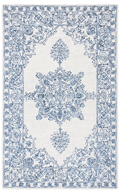 Micro-Loop Mlp614A Ivory - Blue Area Rug