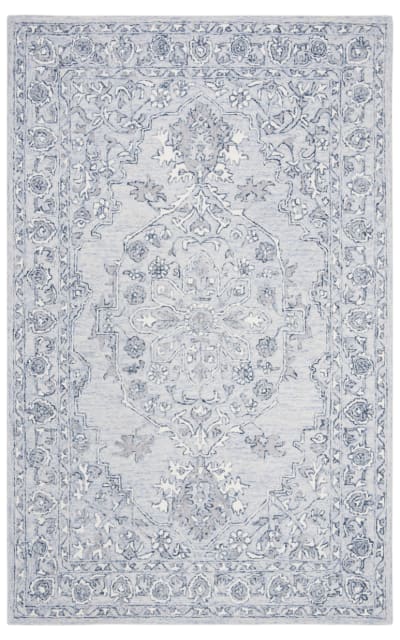 MSR3370M Light Blue - Ivory Area Rug
