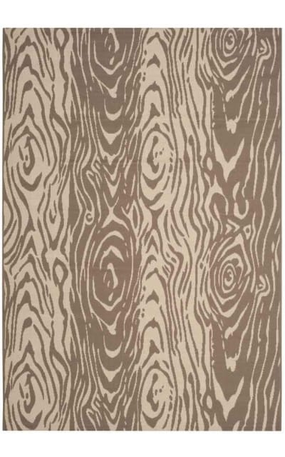 Layered Faux Bois Msr4126B Coffee - Sand Area Rug
