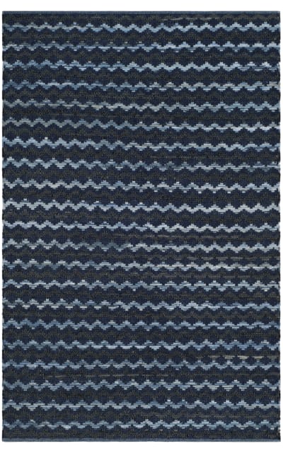 Montauk MTK120N Navy Blue - Black Area Rug