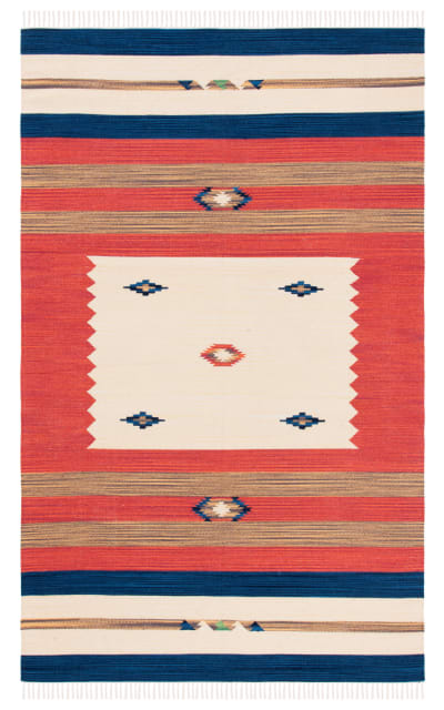 Montauk MTK552A Blue - Red Area Rug