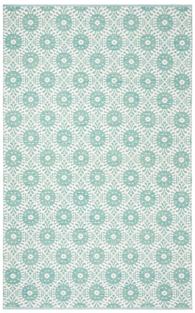 Montauk MTK612H Aqua - Ivory Area Rug