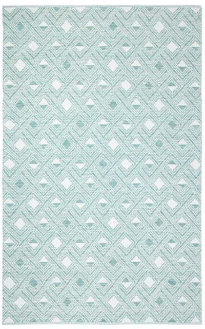 Montauk MTK614H Aqua - Ivory Area Rug
