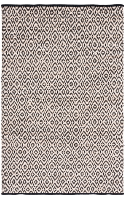 Montauk MTK621B Beige - Black Area Rug