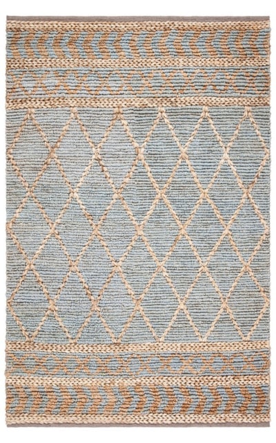 Natural Fiber Nf955N Natural - Blue Area Rug