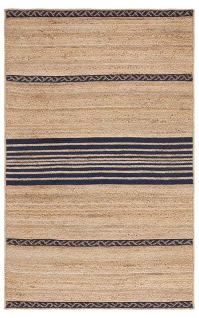 Natural Fiber Nfb262N Natural - Navy Area Rug