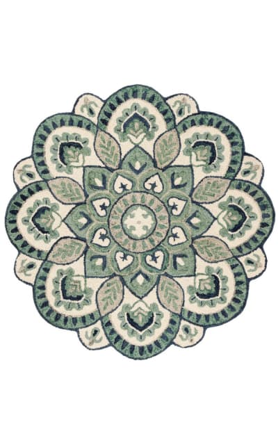 Novelty Nov604M Ivory - Blue Area Rug