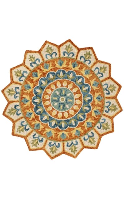 Novelty Nov605P Rust - Ivory Area Rug