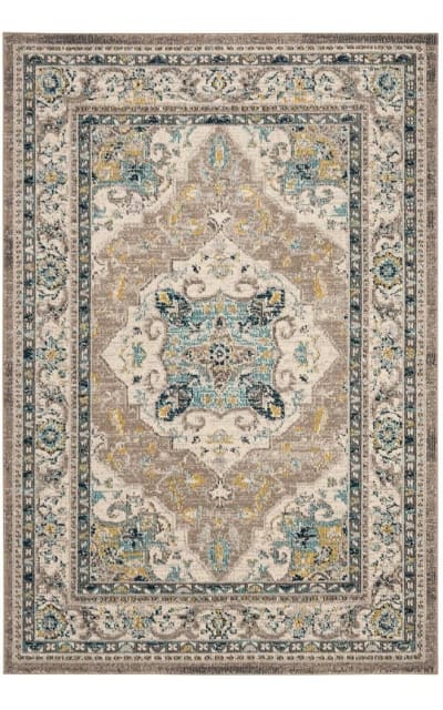 Phoenix Phx154F Ivory - Grey Area Rug