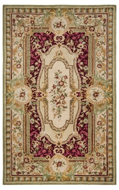 Safavieh Savonnerie Sav114Q Red - Ivory Area Rug