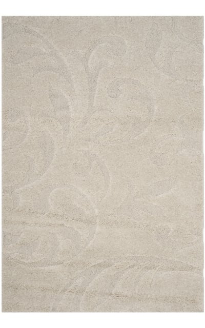 Florida Shag Sg468-1111 Creme - Creme Area Rug