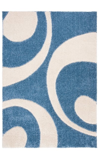 Florida Shag Sg474-6011 Blue - Ivory Area Rug