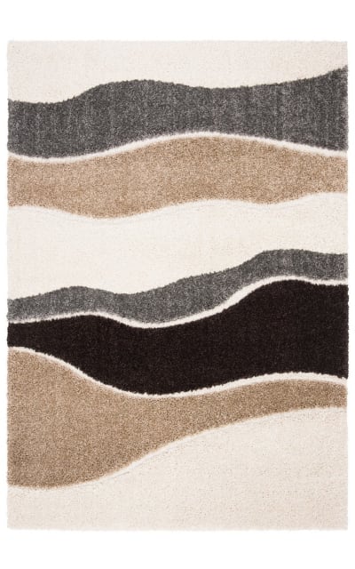 Florida Shag Sg475-1180 Ivory - Grey Area Rug