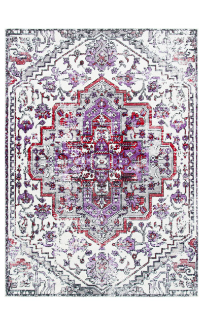 Skyler SKY111V Ivory - Purple Area Rug