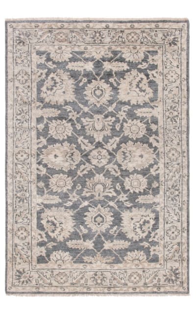 Samarkand Srk116F Dark Grey - Beige Area Rug