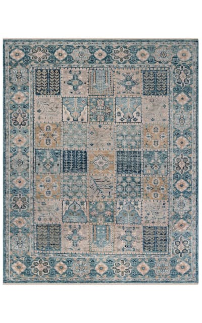 Samarkand Srk124M Blue - Beige Area Rug
