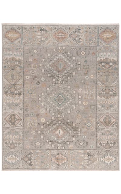 Samarkand SRK132F Grey - Ivory Area Rug