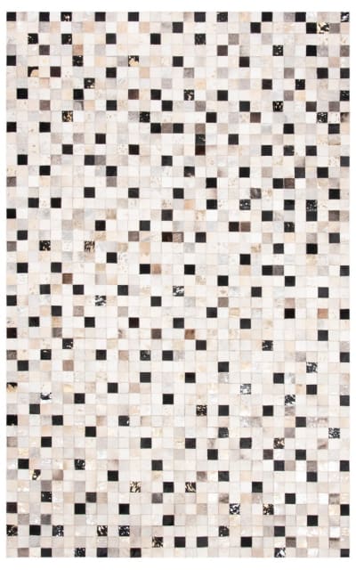 Studio Leather Stl810A Ivory - Black Area Rug