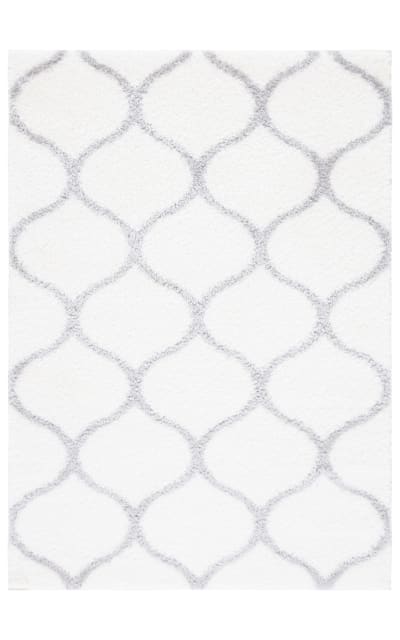 Tahoe Shag THO677C White - Grey Area Rug