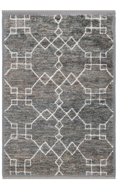 Thomas OBrien Tob531B Kismet Dark Grey - White Area Rug