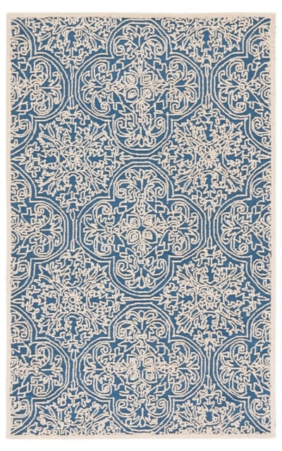 Trace Trc101B Blue - Ivory Area Rug
