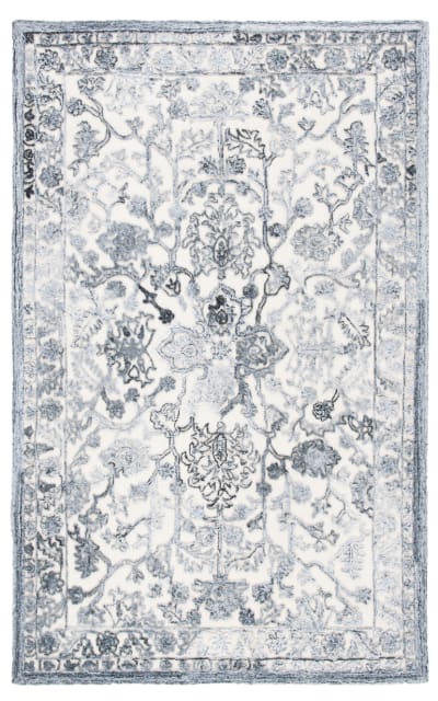 Trace TRC303F Grey - Ivory Area Rug