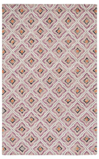 Trace TRC512J Plum - Grey Area Rug
