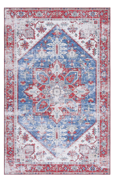 Tucson TSN102M Blue - Red Area Rug