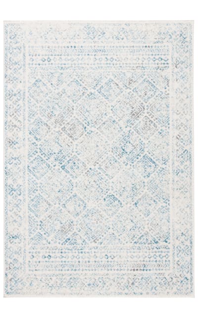 Tulum TUL264B Ivory - Turquoise Area Rug