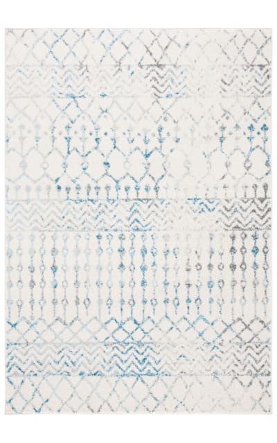 Tulum TUL270B Ivory - Turquoise Area Rug