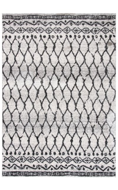 Tunisia TUN760A Ivory - Black Area Rug