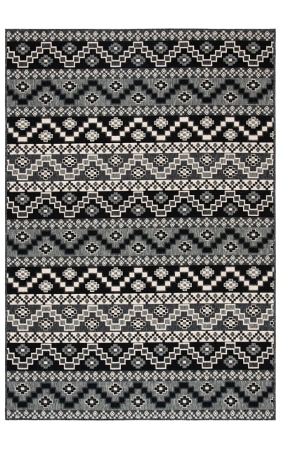 Veranda VER095-0421 Black - Beige Area Rug