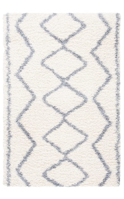 Venus Shag VNS685A Ivory - Grey Area Rug