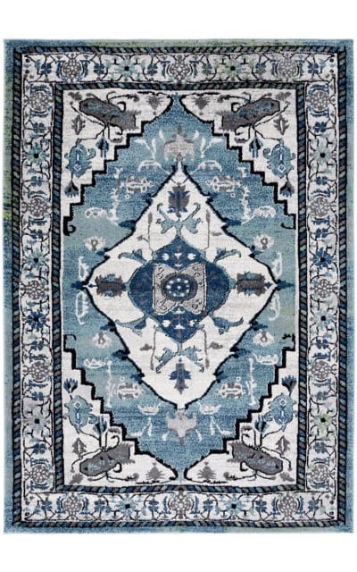 Vintage Hamadan Vth261J Blue Green - Ivory Area Rug